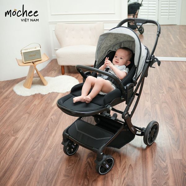 Xe đẩy Gấp Gọn Mochee MC047, Xoay 2 Chiều, Khung Thép Cao Cấp, Gấp Gọn Tiện Lợi Cho Việc Du Lịch