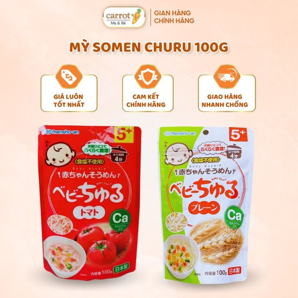Mỳ Somen Churu Ăn Dặm Cho Bé Từ 5 Tháng Tuổi, Đủ Vị Cho Bé