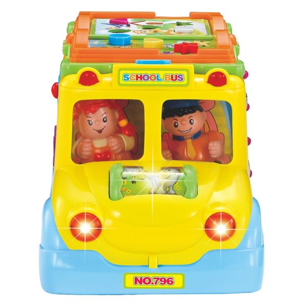 Đồ Chơi Xe Bus Hola 796 Đa Năng Chuyển Cảnh Có Nhạc Đèn Cho Bé