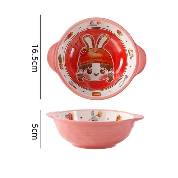 Chén Sứ Ăn Dặm Size Lớn Có Tai Cầm, Bát Ăn Dặm