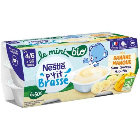 Sữa Chua Nestle Petit Brasse Vỉ 6x60G, Cho Bé Từ 6 Tháng Tuổi