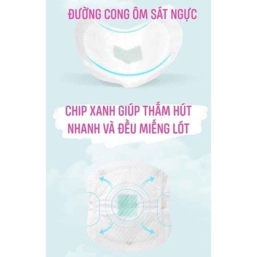 Miếng Lót Thấm Sữa V-Cool (50 miếng) Thấm Hút Tốt, Chống Tràn Tuyệt Đối - Siêu Thị Mẹ Và Bé Carrot