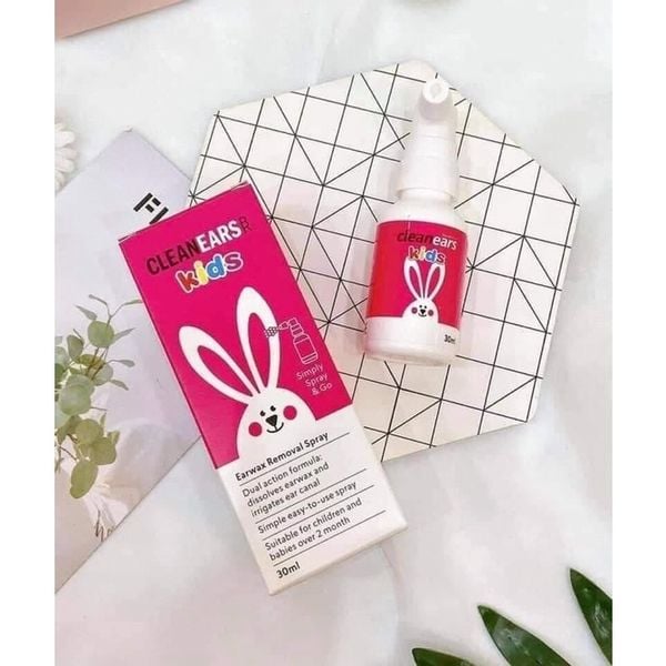 Xịt Ráy Tai Clean Ears Kids 30ml Úc