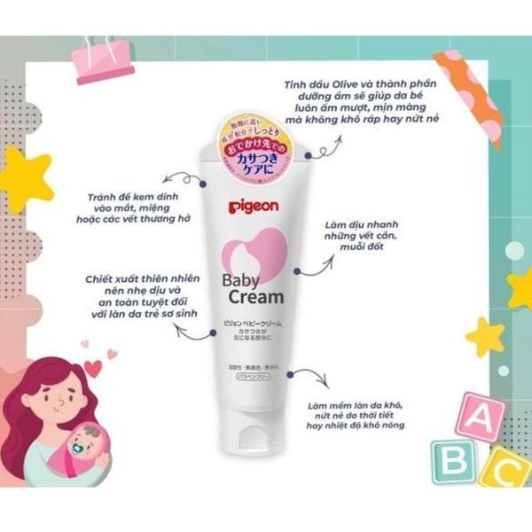 Kem Chống Nẻ, Dưỡng Ẩm Pigeon Cho Bé Sơ Sinh Chính Hãng (Tuýt 50g)