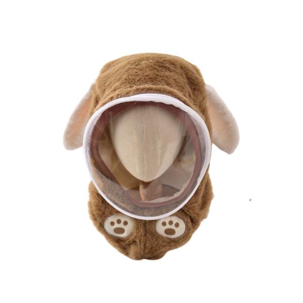 Mũ Len Lông Cừu Trùm Đầu Có Kính Chắn Gió Chống Bụi Cho Bé Trai Bé Gái, Kính Có Thể Tháo Rời