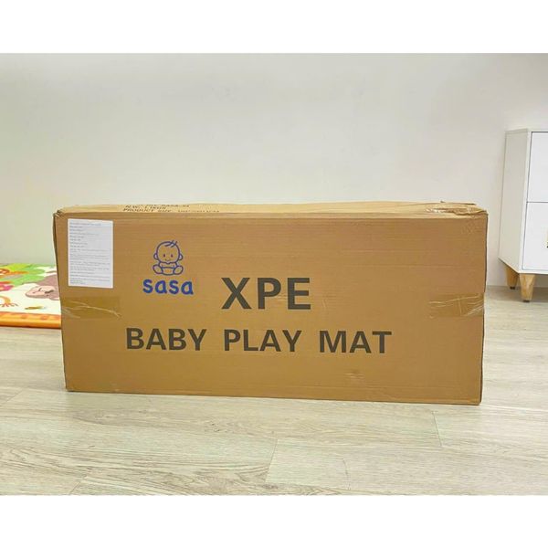 Thảm Gấp Gọn XPE SASA, Cho Bé Tập Bò, Chống Ngã, Làm Bằng Silicon XPE, Thoáng Mát, 1m8x2mx1cm