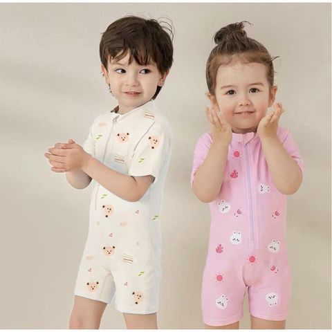 Bộ Đồ Bơi Liền Thân Kèm Mũ Monona Đủ Size Cho Bé