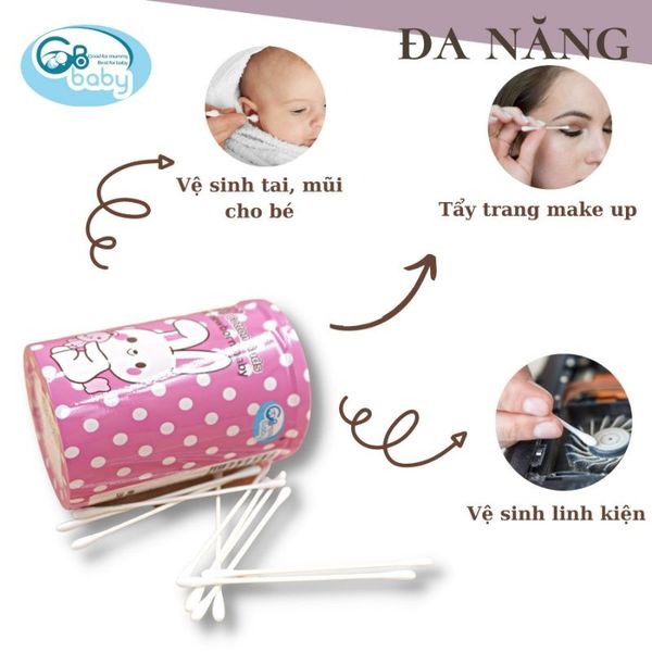 Tăm Bông Sơ Sinh GB Baby 220 Que Chính Hãng