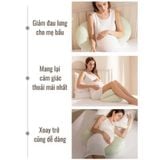 Gối Bầu Cánh Tiên Sợi Tre Organic Cao Cấp Boona Hỗ Trợ Giảm Đau Lưng Cho Mẹ Bầu - Mẹ Và Bé Carrot