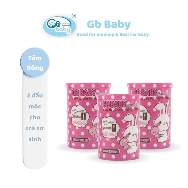 Tăm Bông Sơ Sinh GB Baby 220 Que Chính Hãng