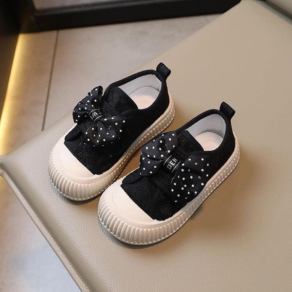 Giày Thể Thao Mềm Thoáng Khí Đính Nơ Phong Cách Hàn Quốc Cho Bé Gái Size  21-26