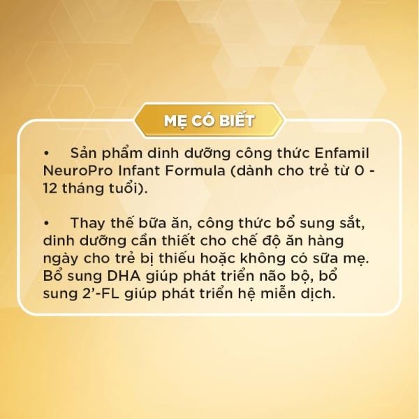 Sữa Enfamil Neuro Pro Infant 1.03kg cho bé từ 0 đến 12 tháng hộp giấy