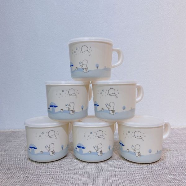 Cốc Uống Nước Beiner Màu Trắng Xanh Cho Bé