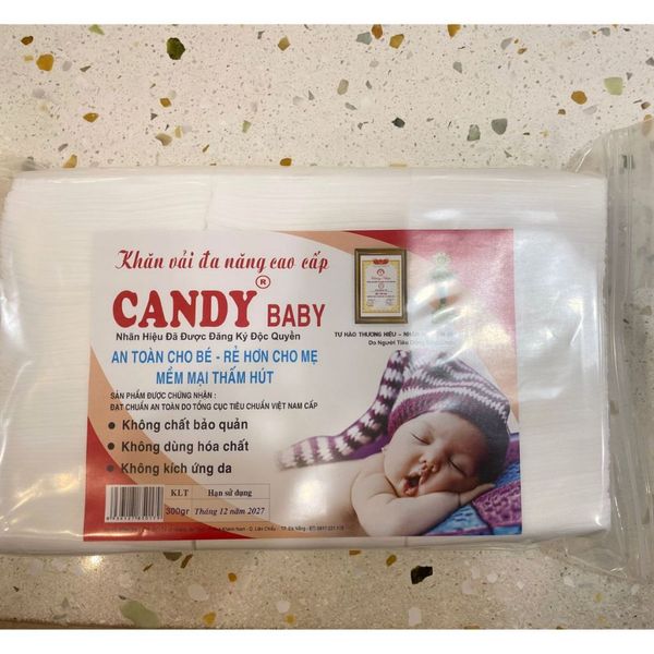 Khăn Vải Cao Cấp Canday Baby - 300G, Khăn Vải Khô Đa Năng Cho Bé