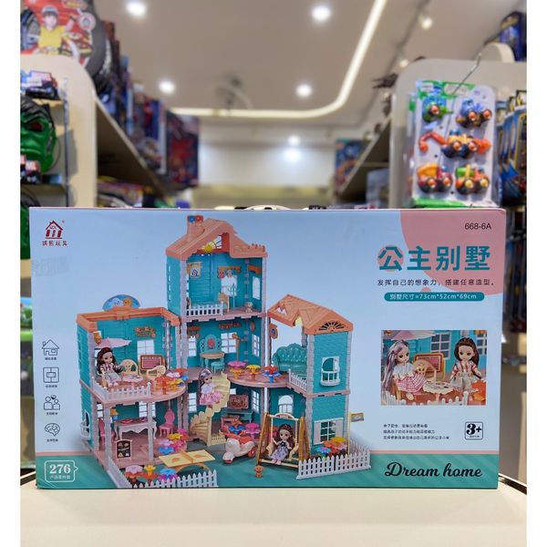 Biệt Thự Búp Bê Cho Bé Gái - Giúp Bé Phát Triển,Nhựa ABS Cao Cấp - 668-6A