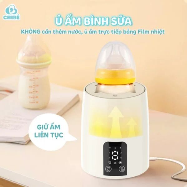 Máy Lắc Và Ủ Ấm Bình Sữa CHIBÉ CB040, Máy Lắc Sữa Thông Minh 2In1