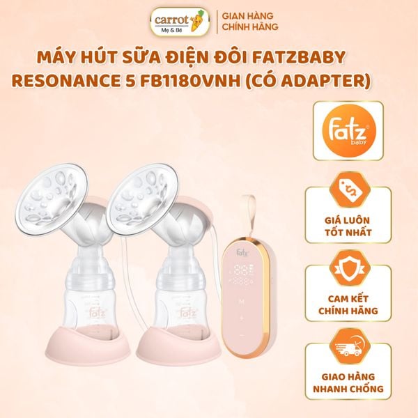 Máy Hút Sữa Điện Đôi Fatzbaby Resonance 5 FB1180VNH Có Adapter