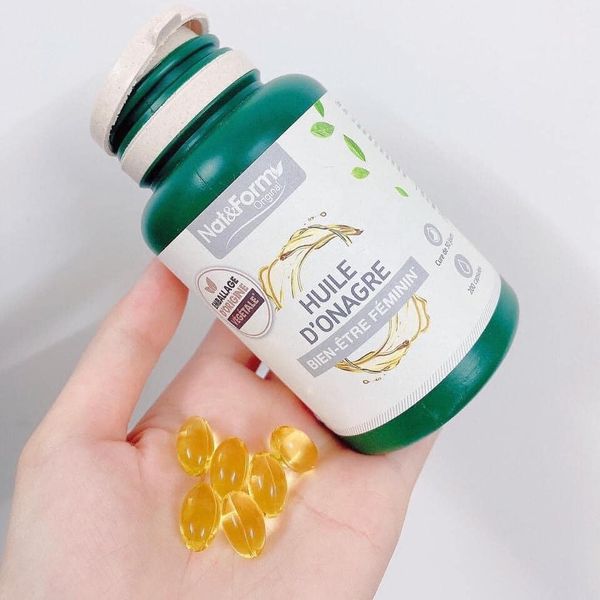 Tinh Dầu Hoa Anh Thảo NAT &FORM, Cân Bằng Nội Tiết , Đẹp Da 200 Viên