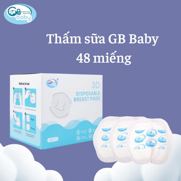 Tấm Lót Thấm Sữa GB Baby, Miếng Lót Thấm Sữa 48 Miếng