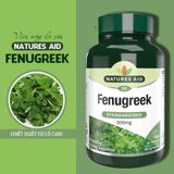 Viên Uống Lợi Sữa Cỏ Cà Ri Natures Aid Fenugreek 500mg, Anh 90 Viên