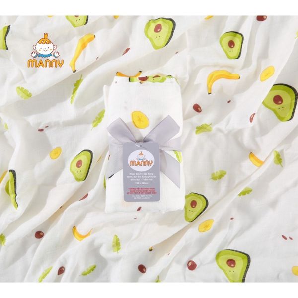 Khăn Tắm Sợi Tre 2 Lớp Cho Bé - Khăn Manny 100% Sợi Tre Màu Trơn Mềm Mịn An Toàn Cho Da Bé