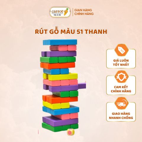 Đồ Chơi Rút Gỗ Cho Bé 48pcs Tower - 51pcs vivitoys