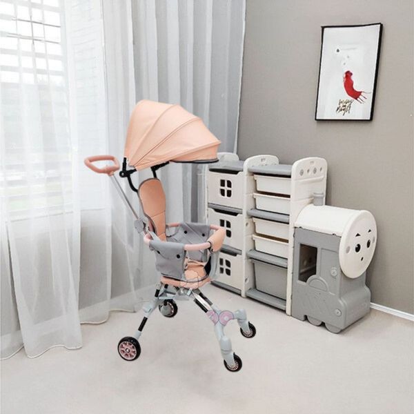 Xe Đẩy Gấp Gọn UMOO - Có Mái Che, An Toàn Cho Bé, Đệm Ngồi 4 Mặt - 40Kg