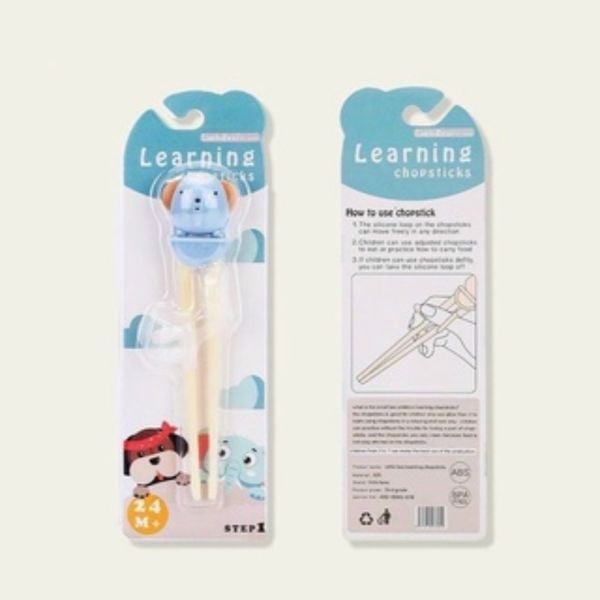 Đũa Tập Ăn Hình Gấu, Voi Little Bees, Đũa Tập Ăn Xỏ Ngón Cho Bé