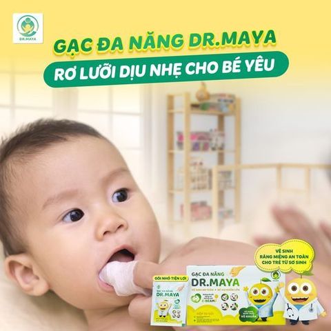 Gạc Đa Năng Dr.Maya, Gạc Rơ Lưỡi Đa Năng, Giúp Vệ Sinh Răng Miệng Bé