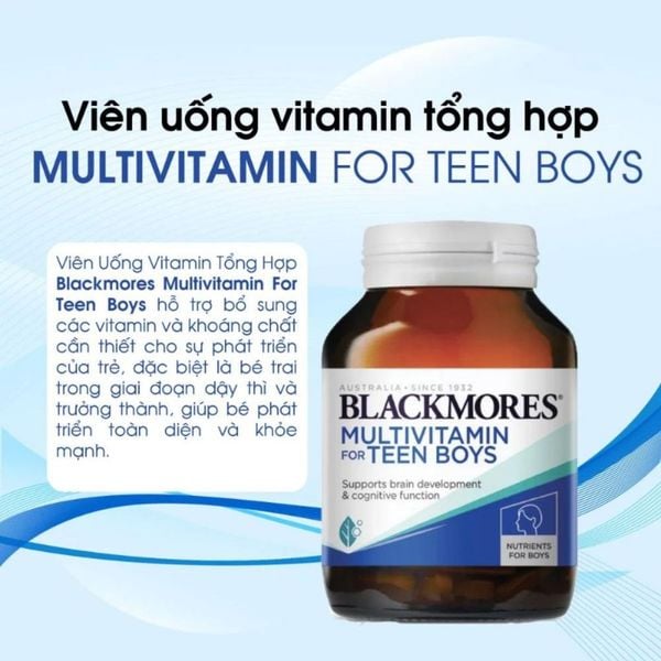 Blackmores Multivitamin For Teen Boys 60 Viên Vitamin Tổng Hợp Cho Bé Trai
