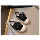 Giày Thể Thao Mềm Thoáng Khí Đính Nơ Phong Cách Hàn Quốc Cho Bé Gái Size  21-26