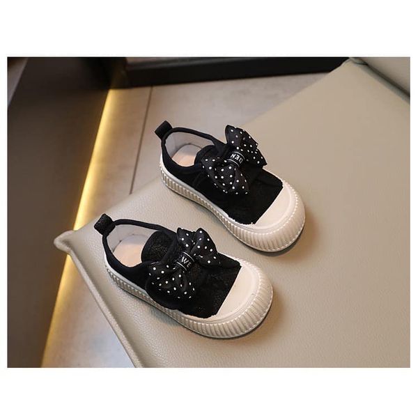 Giày Thể Thao Mềm Thoáng Khí Đính Nơ Phong Cách Hàn Quốc Cho Bé Gái Size  21-26