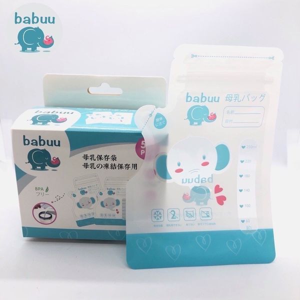 Túi Trữ Sữa Babuu Nhật Bản 100ML, Túi Ziper Trữ Sữa Chống Đổ Sữa