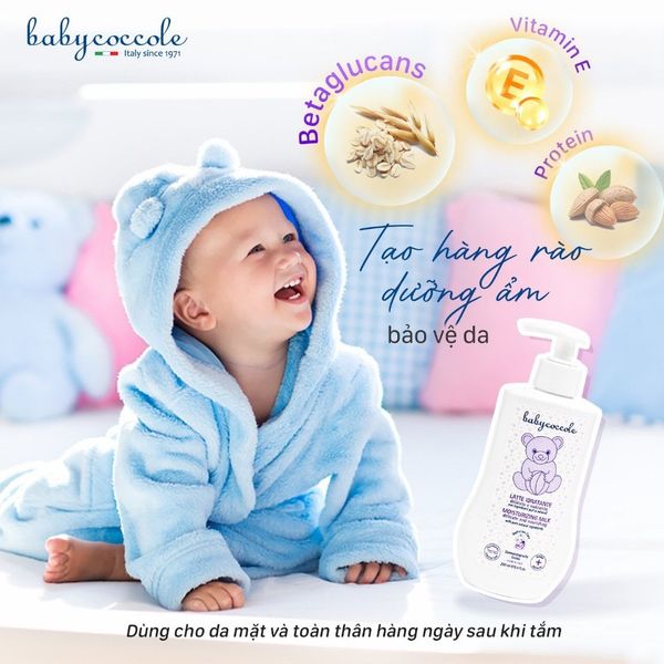 Sữa dưỡng ẩm chiết xuất hạnh nhân Babycoccole 0M+ Siêu Thị Mẹ Và Bé Carrot