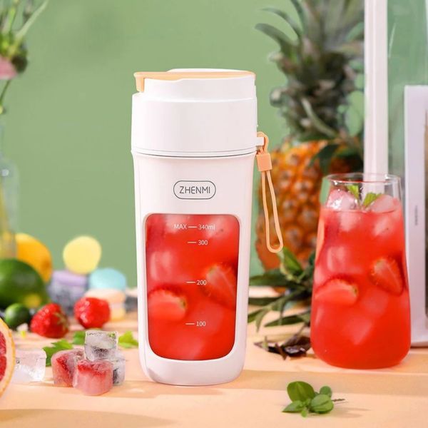 Máy Xay Sinh Tố Cầm Tay ZHENMI ZMGZ-J5 10 Lưỡi Xay đá, Sạc Pin, Dung tích 340ml