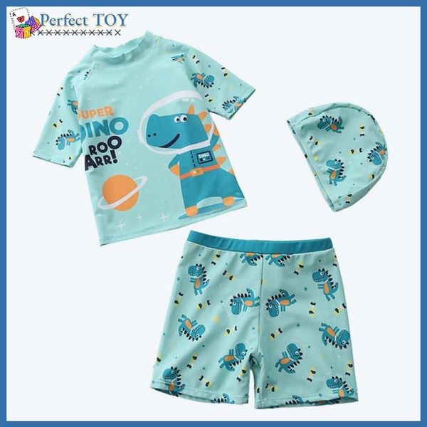 Sét Bộ Đồ Bơi Bé Trai Họa Tiết Khủng Long