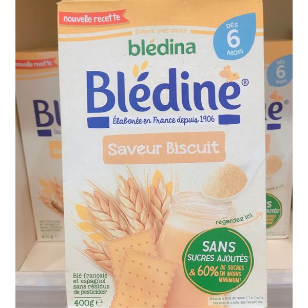 Bột Ngũ Cốc Lắc Sữa BLEDINA Pháp Hộp 400G Cho Bé Từ 6M+, Bột Ăn Dặm BLEDINA