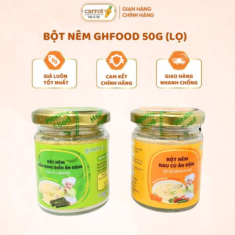 Bột Nêm Nấm Rong Biển Ăn Dặm, Bột Nêm Rau Củ Ăn Dặm GHFOOD 50G