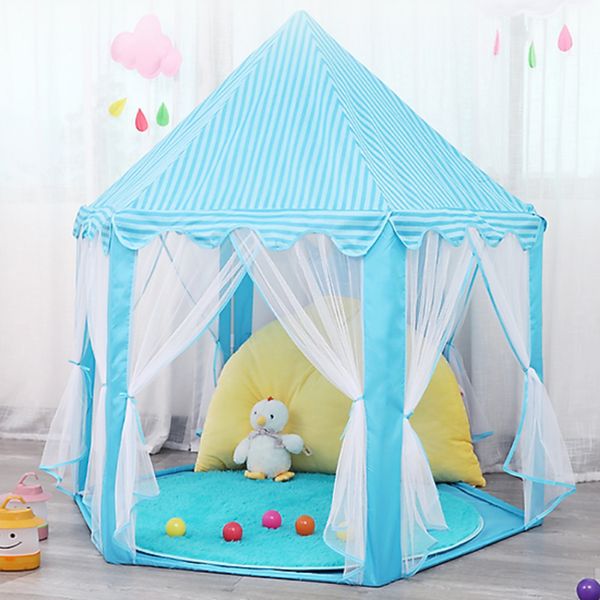 Lều Công Chúa Cho Bé Kiểu Dáng Lục Giác Hàn Quốc Có Rèm Che, Lều Lục Giác Princess Castle