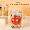 Cốc Thuỷ Tinh Chia Vạch Ml Có Nắp Chống Đổ