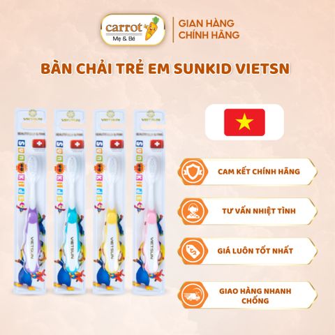 Bàn Chải Trẻ Em SUNKID Vietsun Lông Mềm Mại, Giúp Bé Chải Răng Không Đau