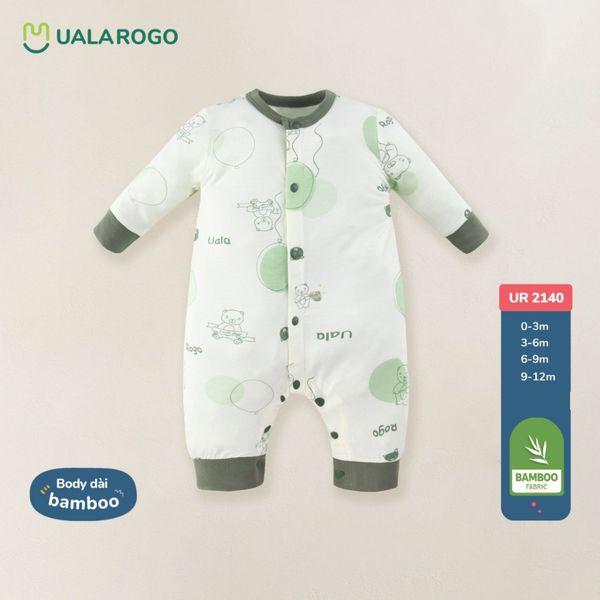 Bộ Body Cúc Bấm Bamboo UR 2140V Cho Bé Sơ Sinh 0-9M