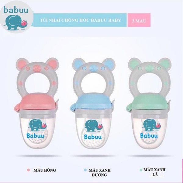 Túi Nhai Gấu Babuu 6+ Ăn Dặm Chống Hóc Cho Bé