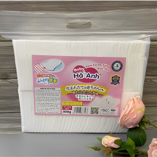 Khăn Khô Đa Năng Hà Anh Mềm Mịn, Co Giãn, Thân Thiện Môi Trường, Siêu Tiết Kiệm Cho Mẹ  800G