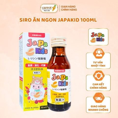 Siro Ăn Ngon Japa Kid Giúp Bé Ăn Ngon Ngủ Ngon Tăng Khả Năng Miễn Dịch Cho Bé, Japa Kid Chính Hãng