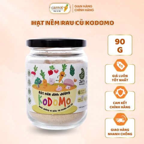 Hạt Nêm Rau Củ KODOMO 90G, Hạt Nêm Dinh Dưỡng Ăn Dặm Cho Bé Từ 6M