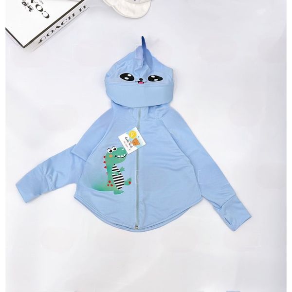 Áo Khoác Nắng Hình Khủng Long Cho Bé - Áo Cho Bé Trai Bé Gái