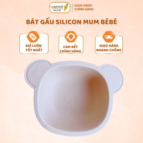 Bát Gấu Silicon Mum BéBé Có Đế Chống Trượt Cho Bé