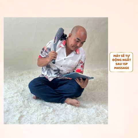 Máy Massage Cầm Tay Gluck - GC1706, Máy Massage Đa Năng Cao Cấp Cổ, Vai Gáy, Lưng, Tay, Massage Toàn Thân