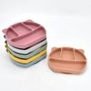 Khay Ăn Dặm Silicon 4 Ngăn Tai Gấu Có Đế Hút Chân Không